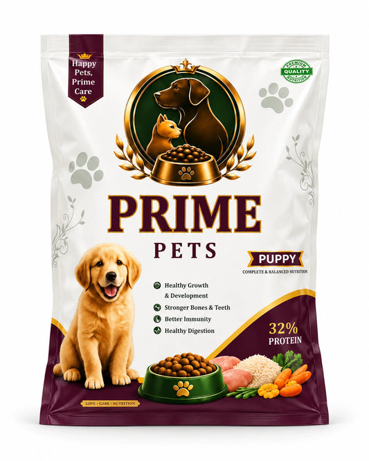 Prime Pets Puppy dry dog food pack